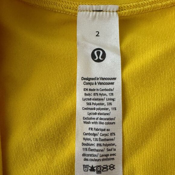 Lululemon Define Jacket Luon Maize Yellow Women’s Size 2 Full Zip Yoga Gym NWT - Picture 8 of 10